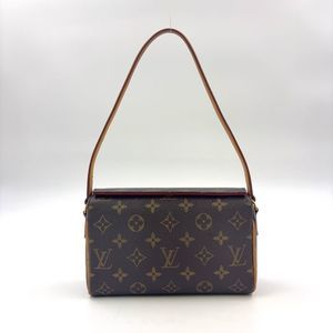 Louis Vuitton Recital Monogram Leather × PVC Brown Handbag Gold M51900